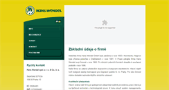 Desktop Screenshot of hanswendel.cz